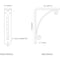 Ekena Millwork Legacy Wrought Iron Bracket, (Single center brace), Antiqued Warm Silver 1 1/2"W x 5 1/2"D x 8"H BKTM01X05X08SLEAWS - alternate 6
